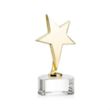 Tuscany Gold Star on Paragon Base - Clear | https://www.bestnamebadges.com