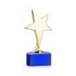 Tuscany Gold Star on Paragon Base - Blue | https://www.bestnamebadges.com