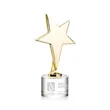Tuscany Gold Star on Marvel Base - Clear | https://www.bestnamebadges.com