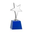 Tuscany Chrome Star on Robson Base - Blue | https://www.bestnamebadges.com
