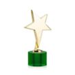 Tuscany Gold Star on Marvel Base - Green | https://www.bestnamebadges.com
