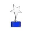 Tuscany Chrome Star on Paragon Base - Blue | https://www.bestnamebadges.com