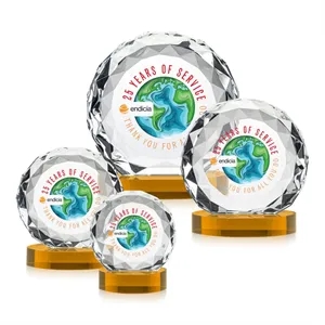 Seville VividPrint™ Award on Alberton Base - Amber | https://www.bestnamebadges.com