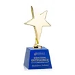 Tuscany Gold Star on Robson Base - Blue | https://www.bestnamebadges.com