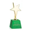 Tuscany Gold Star on Robson Base - Green | https://www.bestnamebadges.com