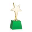 Tuscany Gold Star on Robson Base - Green | https://www.bestnamebadges.com