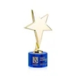 Tuscany Gold Star on Marvel Base - Blue | https://www.bestnamebadges.com