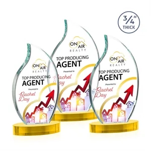 Croydon VividPrint™ Award on Alberton Base - Gold | https://www.bestnamebadges.com