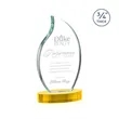 Croydon Flame Award on Alberton Base - Gold | https://www.bestnamebadges.com
