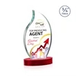 Croydon VividPrint™ Award on Alberton Base - Red | https://www.bestnamebadges.com
