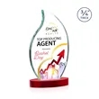 Croydon VividPrint™ Award on Alberton Base - Red | https://www.bestnamebadges.com