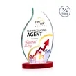Croydon VividPrint™ Award on Alberton Base - Red | https://www.bestnamebadges.com