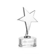Tuscany Chrome Star on Paragon Base - Clear | https://www.bestnamebadges.com