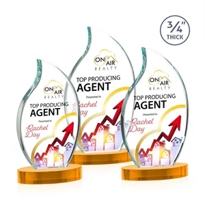 Croydon VividPrint™ Award on Alberton Base - Amber | https://www.bestnamebadges.com