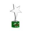 Tuscany Chrome Star VividPrint™ Award on Marvel Base - Green | https://www.bestnamebadges.com