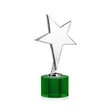 Tuscany Chrome Star VividPrint™ Award on Marvel Base - Green | https://www.bestnamebadges.com