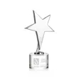 Tuscany Chrome Star on Marvel Base - Clear | https://www.bestnamebadges.com