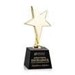 Tuscany Gold Star on Robson Base - Black | https://www.bestnamebadges.com