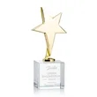 Tuscany Gold Star on Granby Base - Clear | https://www.bestnamebadges.com