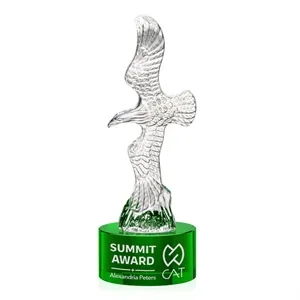 Staffordshire Eagle on Marvel Base - Green | https://www.bestnamebadges.com