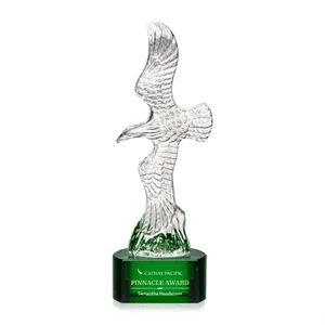 Staffordshire Eagle on Paragon Base - Green | https://www.bestnamebadges.com