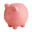 Pink Piggy Bank Stress Shape | https://www.bestnamebadges.com