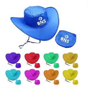 Polyester Folding Cowboy Hat  for Beach Fishing Travel