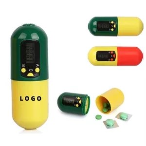 Capsule Pill Box With Alarm Timer