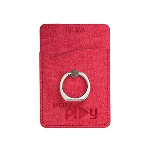 Leeman RFID Phone Pocket With Metal Ring Stand