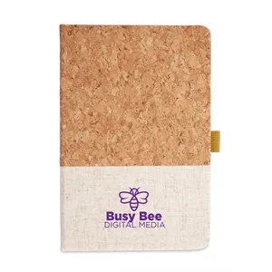 Cork And Heathered Fabric Hardcover Journal 5.5" x 8.25"