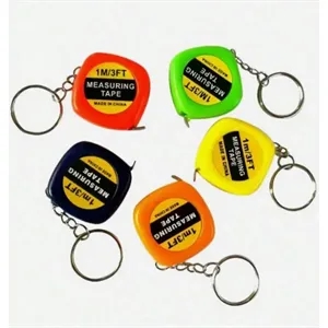 Popular Measuring Tape Keychain With Level - Measures 1 Mete