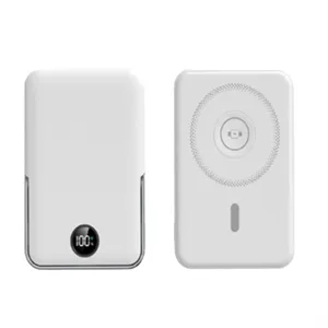 5000 mAh Power Bank & wireless charger w/ Phone Stand