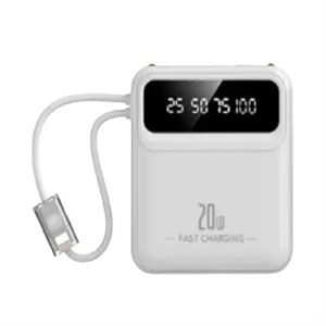 Compact 5000mAh High Quality Power bank W/ charging cable