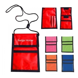 Nylon Neck Wallet Badge Holder