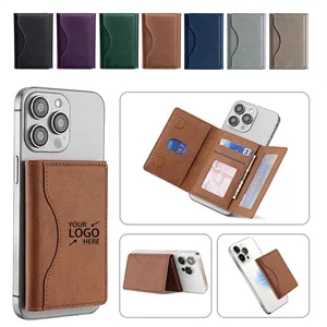 Tri-Fold Magnetic Wallet with Card Holder and Stand