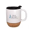 14 oz Ceramic Mug With Cork Base | https://www.bestnamebadges.com