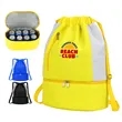 8 Can Nylon Drawstring Cooler Backpack | https://www.bestnamebadges.com