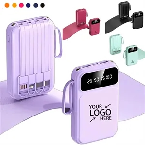10,000mAh Power Bank with LCD Display and Flashlight