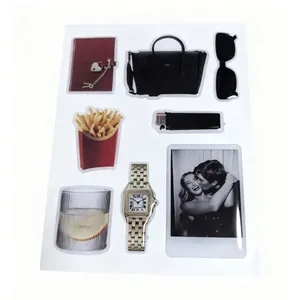 3D Die Cut Resin Car Phone Case Sticker Sheet