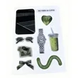 3D Die Cut Resin Car Phone Case Sticker Sheet | https://www.bestnamebadges.com