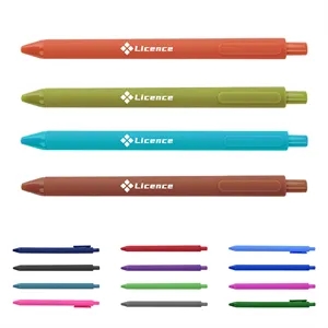 Plastic 0.5mm Fine Point Retractable Gel Pens W/ Black Ink