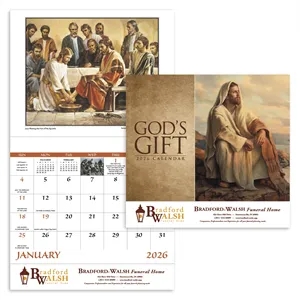 Good Value™ God's Gift - Stapled Calendar | https://www.bestnamebadges.com