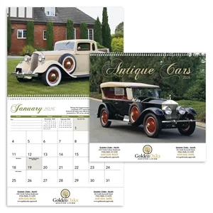 Triumph® Calendars Antique Cars Calendar | https://www.bestnamebadges.com