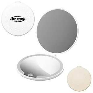 Portable Folding Compact Pocket Mirror With Touch Dimming