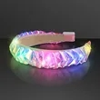 Light Up Iridescent Braid Headband | https://www.bestnamebadges.com