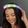 Light Up Iridescent Braid Headband | https://www.bestnamebadges.com
