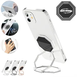 Foldable 360 Rotation Magnetic Phone Ring Holder Car Mount