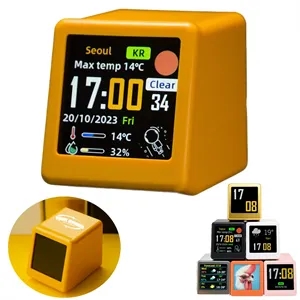 Portable Desktop Gadget Smart Weather Monitoring WiFi Clock