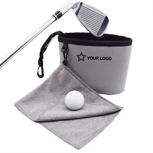 Golf Club and Ball Cleaning Pouch with Towel