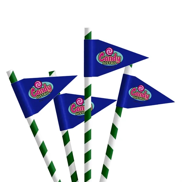 Straw Toothpick Flags Style B - 1.5" x 2.5"